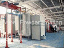 Noise barrier powder coating line